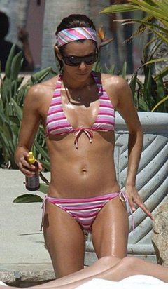 2. Eva Longoria – pink bikini, 2005