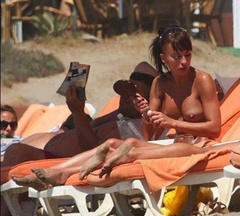 4. Gabriella Irimia – topless at the beach, 2008