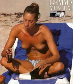 4. Gemma Mengual – Topless sunbathing, 2008