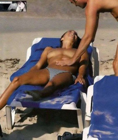 6. Gemma Mengual – Topless sunbathing, 2008