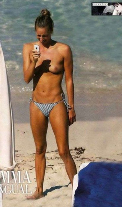 7. Gemma Mengual – Topless sunbathing, 2008