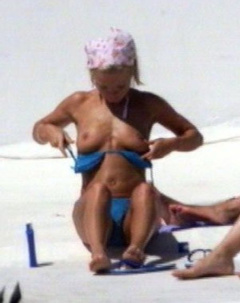 3. Geri Halliwell – Topless sunbathing, 2001