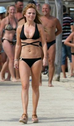 5. Geri Halliwell – black bikini, 2007