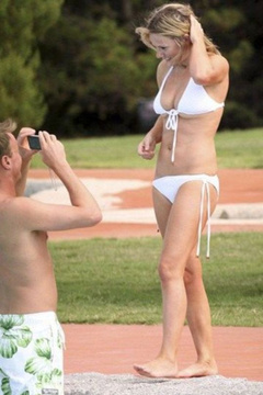 7. Geri Halliwell – white bikini, 2009