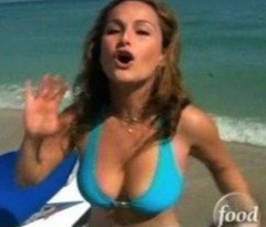 3. Giada De Laurentiis – blue bikini, 2007