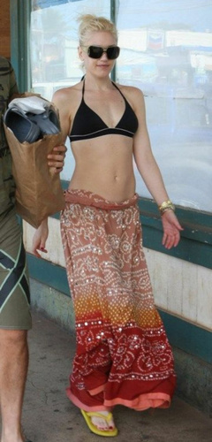 5. Gwen Stefani – black bikini, 2007