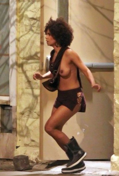 2. Halle Berry – On The Set of Frankie and Alice , 2008