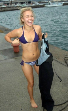 5. Hayden Panettiere – blue bikini, 2007
