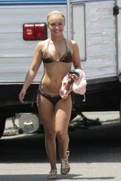 9. Hayden Panettiere – brown bikini, 2007