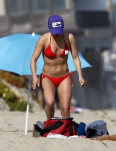 1. Hayden Panettiere – red bikini, 2010