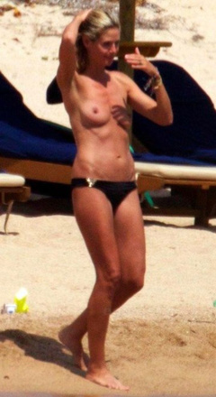 1. Heidi Klum – Topless on the Beach, 2011