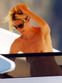 3. Heidi Klum – topless on a yacht, 2008