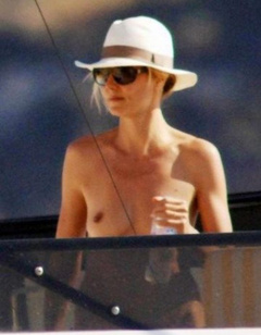 7. Heidi Klum – topless on a yacht, 2008