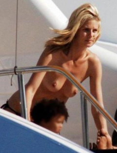 8. Heidi Klum – topless on a yacht, 2008