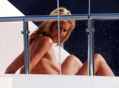 9. Heidi Klum – topless on a yacht, 2008