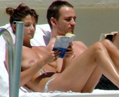 5. Helena Christensen – Topless sunbathing, 2006