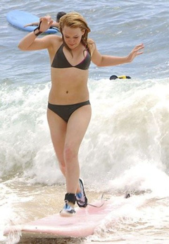 9. Hilary Duff – black bikini, 2009