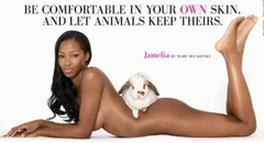 1. Jamelia Naked – PETA ad, 2007