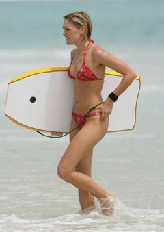 6. Jenni Falconer – red bikini, 2008