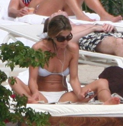 1. Jennifer Aniston – white bikini, 2008