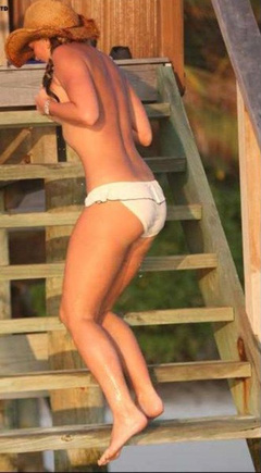 3. Jennifer Ellison – Topless swimming, 2008