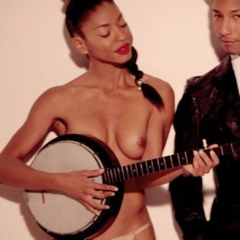 2. Jessi M'Bengue Topless – Blurred Lines, 2013