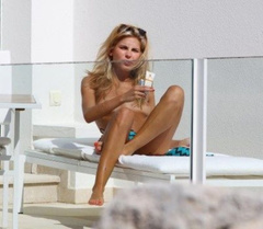 5. Jessica Hart – Topless sunbathing, 2012