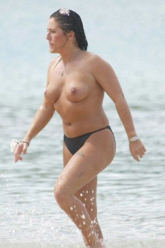 3. Jessie Wallace – Topless swimming, 2003