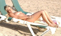 4. Jodie Marsh – Topless sunbathing, 2008