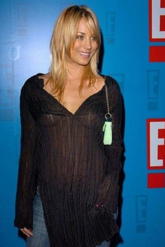 4. Kaley Cuoco – E! Red Carpet see-through, 2005