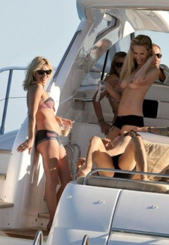 1. Karen Mulder – topless on a yacht, 2009