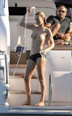 4. Karen Mulder – topless on a yacht, 2009