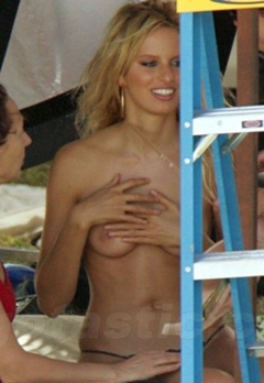 8. Karolina Kurkova Topless – Victoria's Secret Photoshoot, 2006