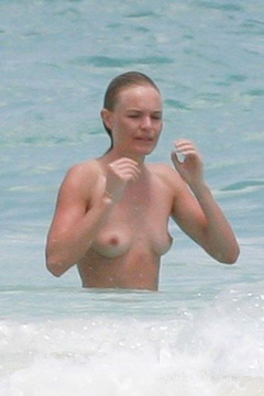 4. Kate Bosworth – Topless swimming, 2011