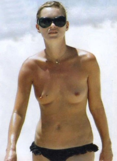 1. Kate Moss – topless at the beach, 2005