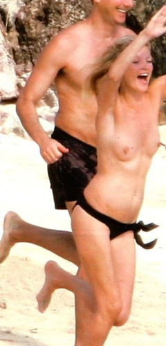 2. Kate Moss – topless at the beach, 2005