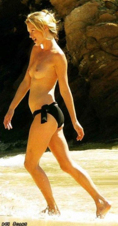 10. Kate Moss – topless at the beach, 2005