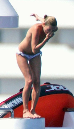 4. Kate Moss – topless at the beach, 2007