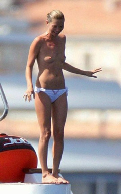 5. Kate Moss – topless at the beach, 2007