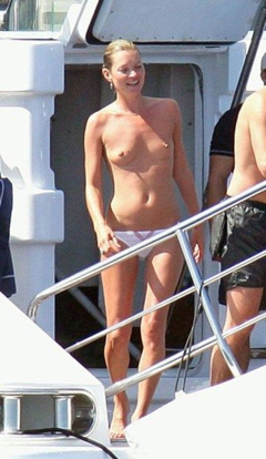 7. Kate Moss – topless at the beach, 2007