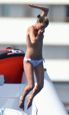 9. Kate Moss – topless at the beach, 2007