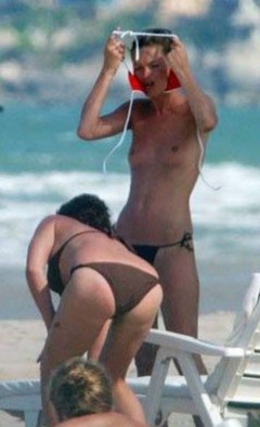 12. Kate Moss – topless at the beach, 2007