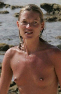 13. Kate Moss – topless at the beach, 2007