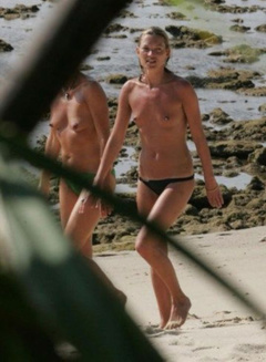 17. Kate Moss – topless at the beach, 2007