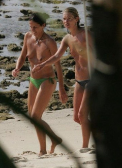 20. Kate Moss – topless at the beach, 2007