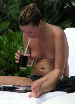 4. Kate Moss – topless by the pool, 2007