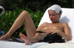 5. Kate Moss – topless by the pool, 2007