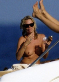 9. Kate Moss – topless on a yacht, 2009