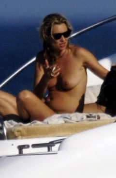 10. Kate Moss – topless on a yacht, 2009