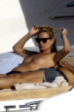13. Kate Moss – topless on a yacht, 2009